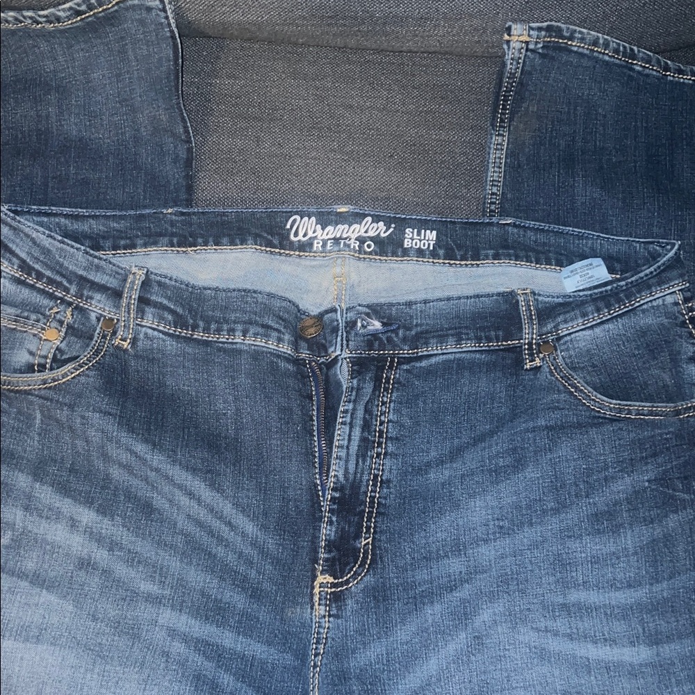 Wrangler Retro Slim Bootcut Jeans - Dark Blue 40x32